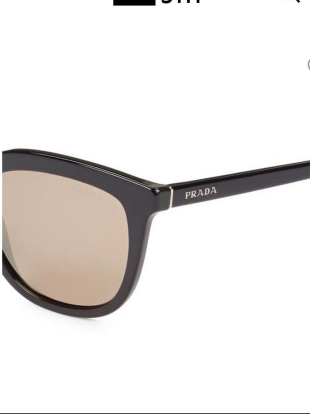 Prada Black Cat-Eye Sunglasses with Brown Lenses - Picture 2 of 10